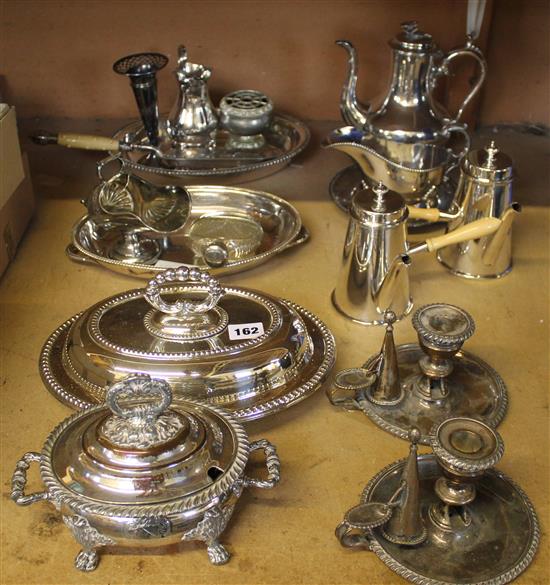 A group of plated wares